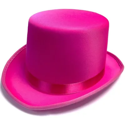 Pink Top Hat Bell Hat Halloween Steampunk Wedding Fancy Dress Costume Party • £7.99