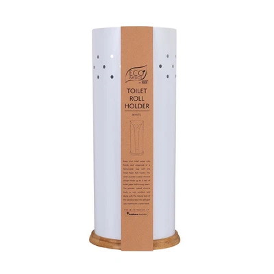 $24 • Buy Eco Basics White Stainless Steel Toilet/Bathroom Roll/Tissue Holder Storage