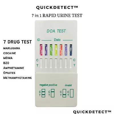 Urine Drug Test Kit  -7 In 1- Tests THC METH COCAINE BZO MDMA OPI AMP ECSTASY • $21.95