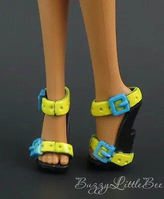 Monster High Doll Frankie Stein Gloom Beach Blue & Yellow Sandals Shoes • $8.24
