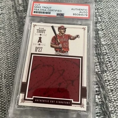 Mike Trout PSA/DNA CERTIFIED AUTHENTIC CUT SIGNATURE One Of One  • $299