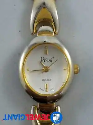 Vivani Gold Tone Watch 7.5  Quartz Movement #bx537 • $9.99