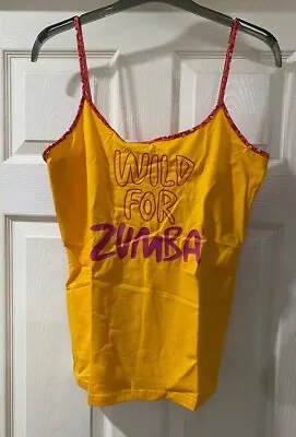 Wild For Zumba Strappy Orange Vest Top Fitness Gym Dance Size  12 14 16 18 • £6.99