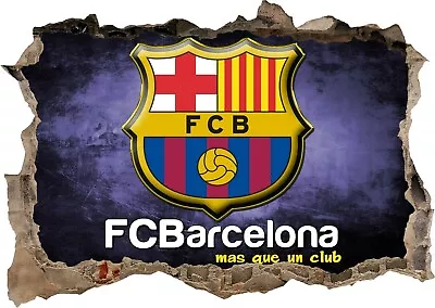 £15.95 • Buy Barcelona Football Club FC 3D Effect Window Wall View Sticker Poster Mural 713