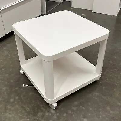 IKEA TINGBY Side Table On Casters White 19 5/8x19 5/8   BRAND NEW- • $125.99