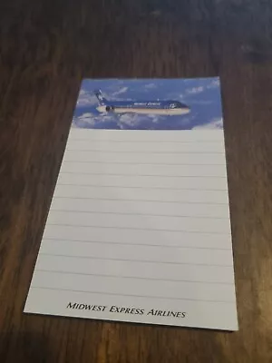 Midwest Express Airlines Mini Memo Pad 4.75 X 3 Inch Partially Used Defunct MKE • $9.99