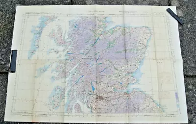 RAF WW2 Map Ordnance Survey Aeronautical Aircraft Air Force Original Highlands • £125