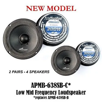 4 Pcs 6  Sealed Back Speakers Car Audio Stereo Audiopipe APMB-638SB-C (2-Pairs) • $104.95
