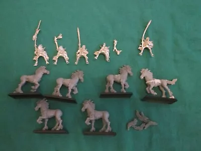 5 X Dark Elf Cavalry - Metal & 6 Plastic Horses - Citadel Warhammer • £21