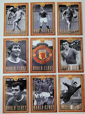 Futera 1998 World Class Manchester United Complete Full Set 9 Cards /10000 • £6.99