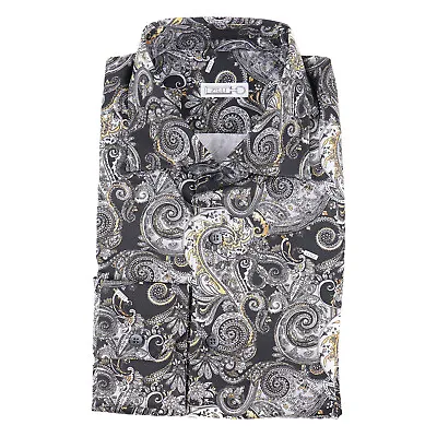 Zilli Tailored-Fit Cotton Shirt With Intricate Paisley Print 16 (Eu 41) NWT • $349