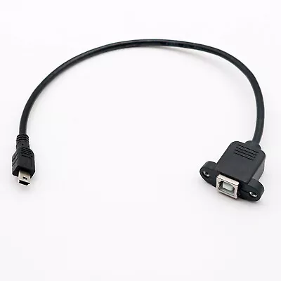 10x Mini USB Male To USB 2.0 B Female Socket Printer Panel Mount Cable Cord 1ft • $24.99