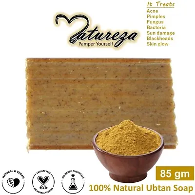 Natural Soap Turmeric Soap With Sandalwood For Skin Glow Pimples Dark Spots • £2.99