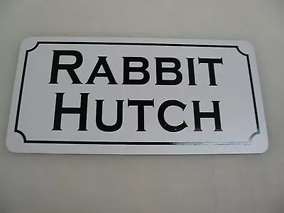 RABBIT HUTCH Metal Sign Ranch Golf Course Texas Dairy Farm Cattle Cow Bull • £13.09