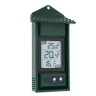 Digital Max Min Greenhouse Thermometer Garden Indoor Outdoor Wall Room- IN-128 • £11.95