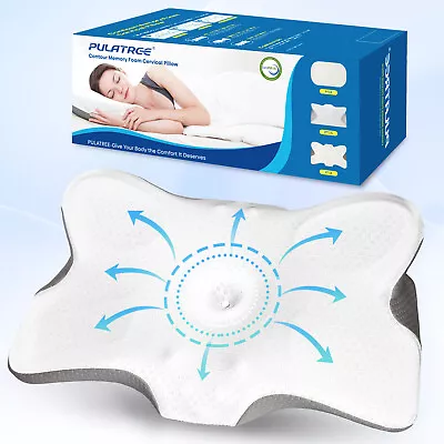 Soft Cervical Pillow For Neck Pain Relief Odorless Memory Foam Pillows Ergonomic • $27.81