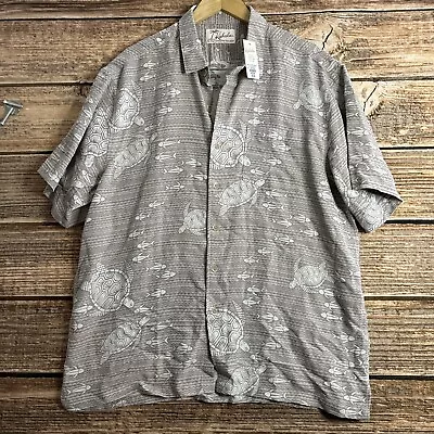 Kahala Hawaiian Shirt Mens Extra Large Turtles Short Sleeve Button Up NEW • $34.99