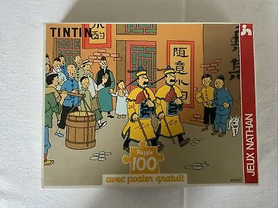 Nathan 100 Piece Tintin Le Lotus Blue Jigsaw Puzzle • £17.08