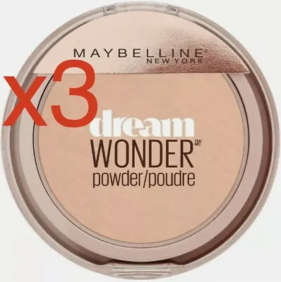 $10.95 • Buy 3 PACK! Maybelline New York DREAM WONDER Powder #80 Medium Buff Value Bulk Lot!