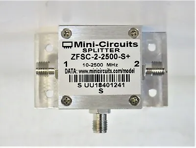 MINI-CIRCUITS ZFSC-2-2500-S+ 2 Ways Power Splitter 10 - 2500 MHz 50Ω Connector • $19.97