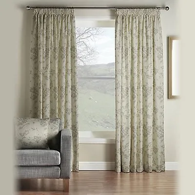 £64.79 • Buy Montgomery Pewter Velddrif Lined Pencil Pleat Curtains 66  X 90  RRP £193 SX 468