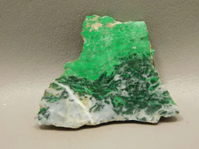 Maw Sit Sit Unpolished Stone Slab Green Jade Endcut Rock #O22 • $75
