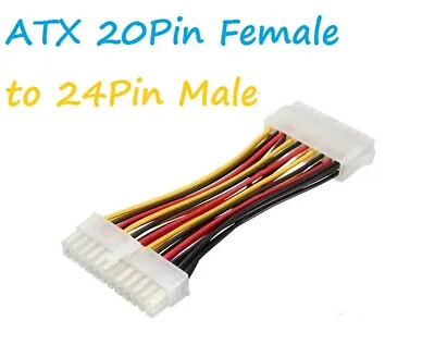 20 To 24 Pin ATX PSU Power Supply Converter Lead/Cable • £2.98