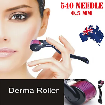 $14.97 • Buy Derma Roller Cosmetic 0.5mm Microneedling 540Titanium Microdermabrasion Needles 