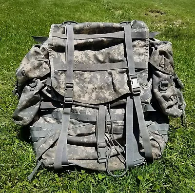 US Military LARGE ARMY RUCKSACK BACKPACK Ruck ACU MOLLE COMPLETE * ASSEMBLED * • $36.90