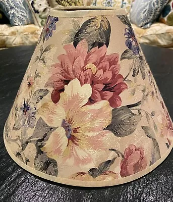 Vintage Floral Chintz Damask Cloth Lamp Shade Botanical Shabby Cottage Garden • $34.99