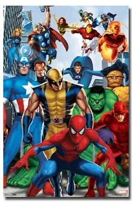 MARVEL HEROES POSTER Amazing Collage RARE HOT NEW • £14.65