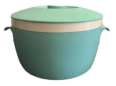 MID CENTURY BOLERO Bar Ware Therm O Ware Turquoise Serving Dish Ice Bucket Lid • $19.95