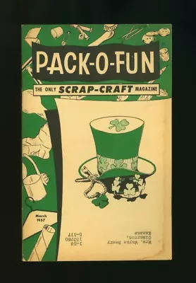 Pack-O-Fun Scrap-Craft Vintage March 1957 Magazine St. Patrick's Day Issue • $7.49