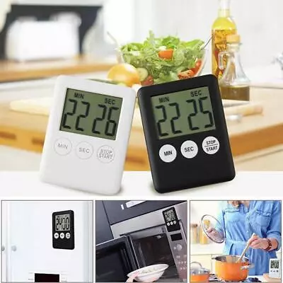 LCD Digital Kitchen Cooking Timer Count-Down Up Clock A NICE Alarm Magnetic W6D0 • $2.28