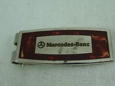 Mercedes Benz Wood Look Enamel Stainless Steel Money Clip 2.25  • $22.49