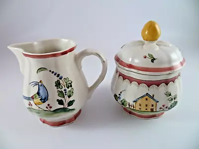 Villeroy & Boch Germany Creamer & Covered Sugar Bowl Jardin D'alsace Fleur • $43.19