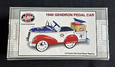 Vintage NIB 2002 Crown Premiums Hobart 1940 Gendron Pedal Car Bank Open Unused • $26