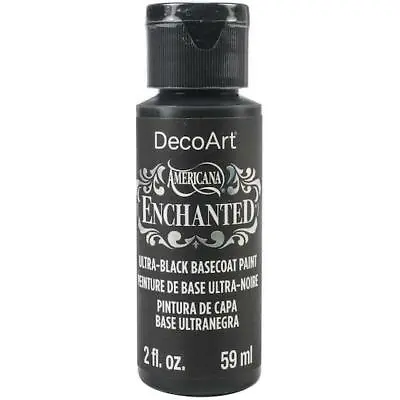 £3.79 • Buy DecoArt Americana Enchanted Acrylic Paint 59ml 2oz - Ultra Black Basecoat