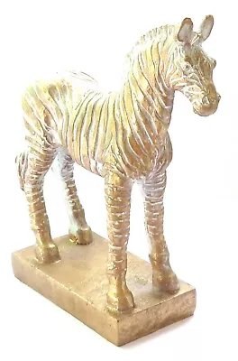 Golden Zebra Figurine 21 CM Shabby Chic Ornament Home Decor Gift Decoration • £19.99