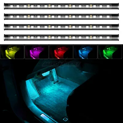 60 LED Interior Lights Strip Multicolor Under Dash Lighting Remote Control 4PCS • $13.49