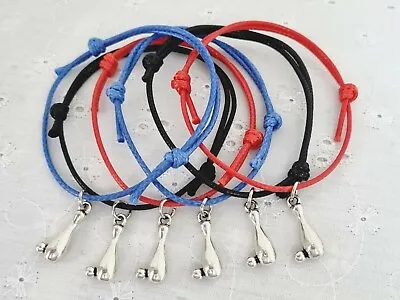 6 Bowling Party Friendship Bracelets 10 Pin Skittle Party Bag Gifts Favours • £2.89