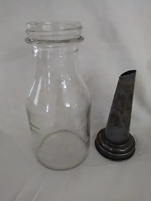 Early 1 Qt. Ball No. 1 Glass Motor Oil Bottle With Spout ( Free Shipping ) • $65