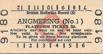 B.R.B. Edmondson Platform Ticket - Angmering (No. 1) • £1.50