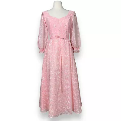 Vintage House Of Bianchi Tea Dress | Pink | Size Extra Small • $34.30