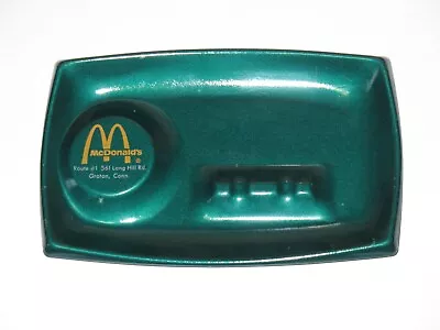 Vintage McDONALDs HAMBURGERS METAL ASHTRAY ~ GROTON CONN. ~ HTF~ NOS • $49.99