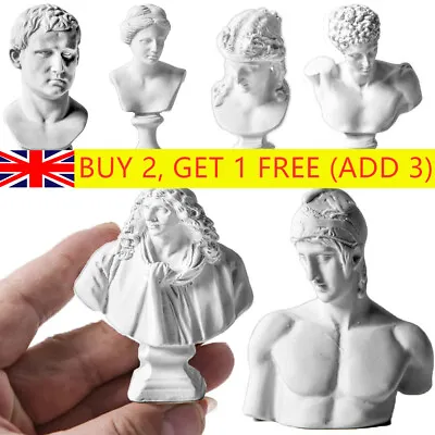 £4.49 • Buy Famous Sculpture Plaster Bust Statue Greek Mythology Figurine Gypsum Portraits-