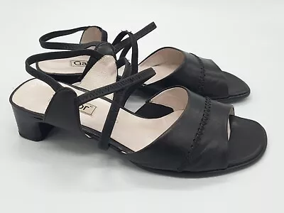 Gabor Comfort Women's Black Leather Sandals UK 6 G • £19.99