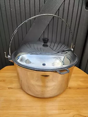 VINTAGE Heavy Aluminum MAJESTIC COOKWARE 8 Qt. DUTCH OVEN STOCK POT With LID • $60