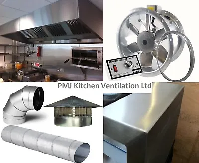 Commercial Extraction Canopy 8 Foot Kit Kitchen Catering Takeaway Ventilation • £2300