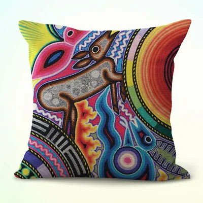  Cute Pillow Cases Mexican Folk Art Cushion Cover • $15.78